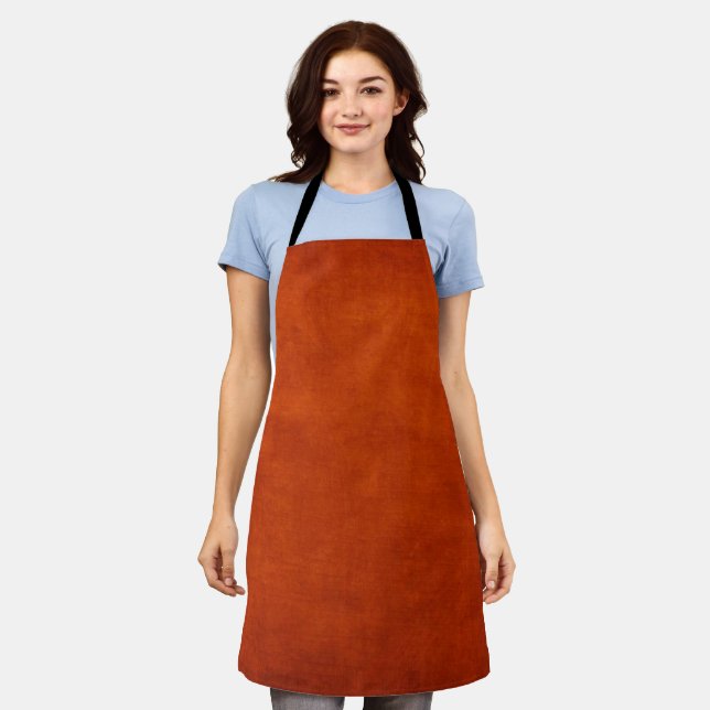 burnt orange apron (Worn)