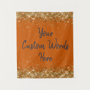 Burnt Orange Backdrop Birthday Party Photo Booth Tapestry