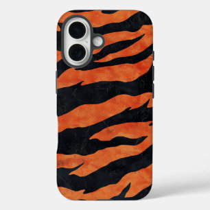 Burnt Orange & Black Tiger Stripes Phone Case