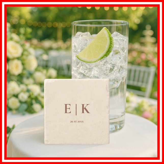 Burnt Orange Boho Terracotta Rustic Wedding Stone Coaster (Creator Uploaded)