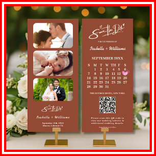 Burnt Orange Boho Terracotta Wedding Save The Date