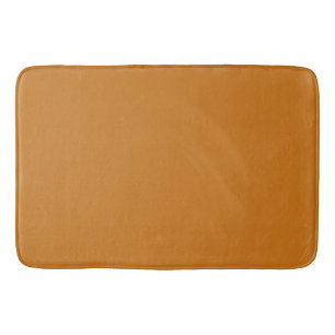 Burnt Orange Brown Solid Colour  Bath Mat