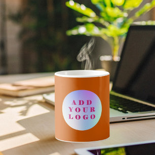 Burnt orange business logo coffee mug