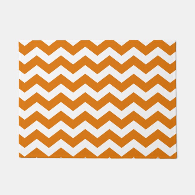 Burnt Orange Chevron Doormat (Front)