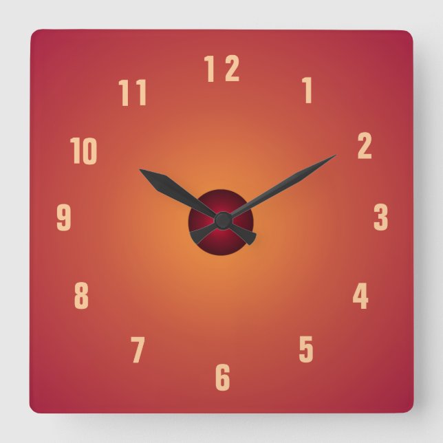 Burnt Orange Clock> Kitchen Clocks (Front)