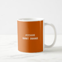 Burnt Orange Colour hex Code Mug