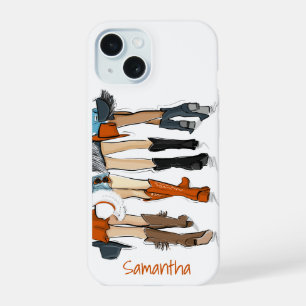 Burnt Orange Cowboy Boots Hats Ladies Custom Texas iPhone 15 Case
