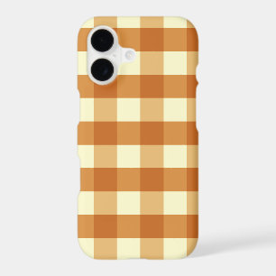 Burnt Orange Cream Autumn Gingham