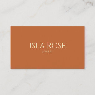 Burnt Orange & Cream Business Card