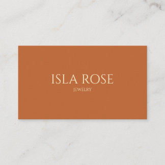 Burnt Orange & Cream  Business Card