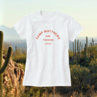 Burnt Orange Crest Family Camping Trip Womens