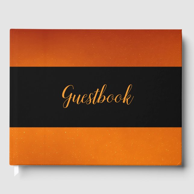 Burnt Orange Custom Guest Book (Front)