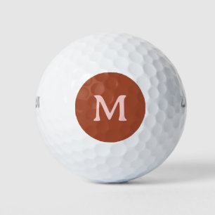 Burnt Orange Custom Monogram Golf Balls