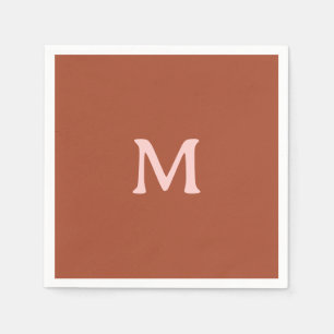 Burnt Orange Custom Monogram  Napkin
