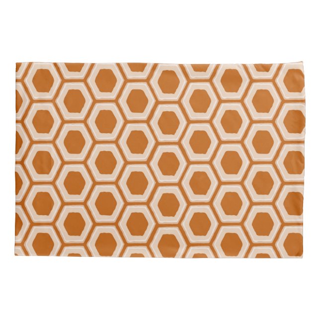 Burnt Orange Double Design Standard Pillow Case (Back)