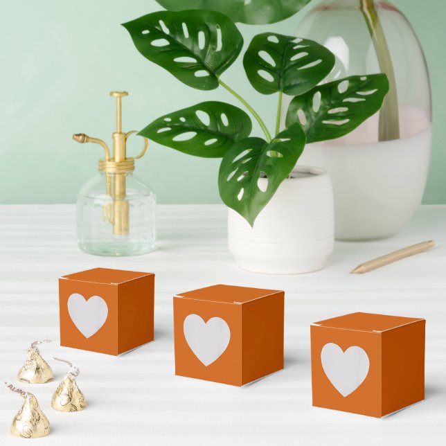 Burnt Orange Favour Box (Multiple)