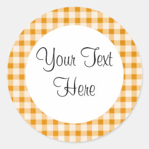 Burnt Orange Gingham Sticker