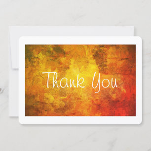 Burnt Orange Grapes Vinyard Thank You Card