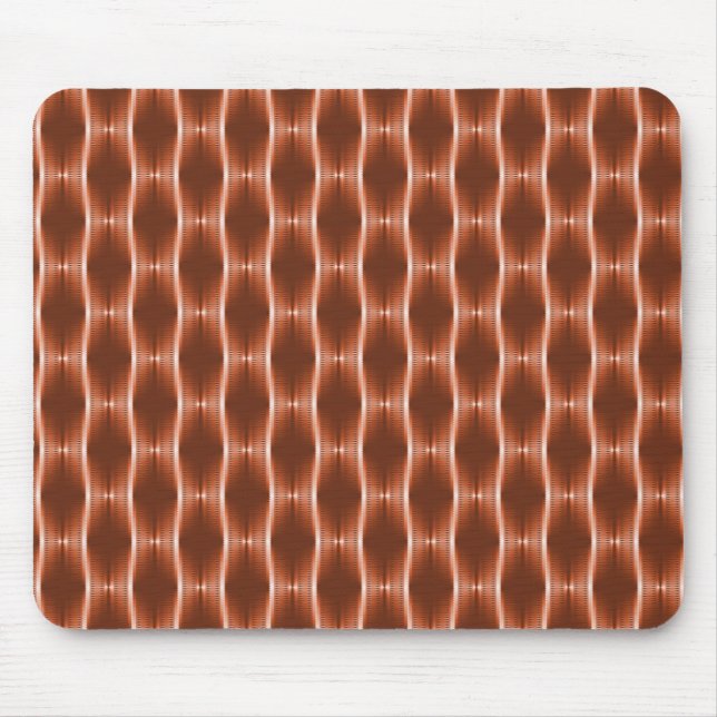 Burnt Orange Metallic Ribbons Mousepad (Front)