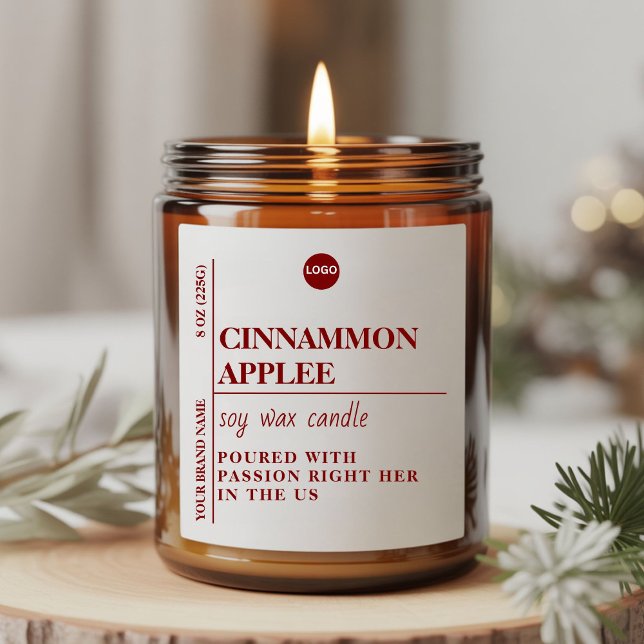 Burnt Orange Minimalist Candle Label | Custom Cand (Creator Uploaded)