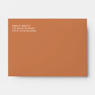 Burnt Orange Modern Simple Envelope