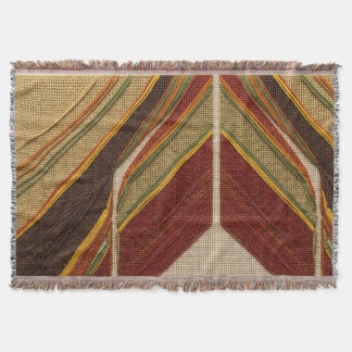 Burnt Orange Olive Valley Stripe Blanket