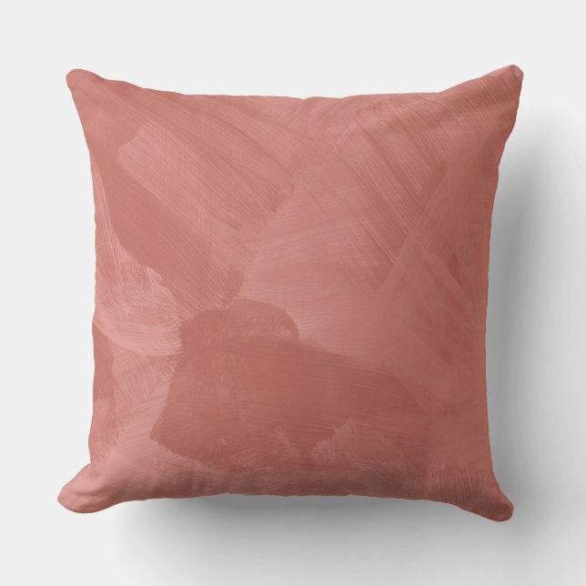 Burnt Orange Paint Brush Pillow (Front)