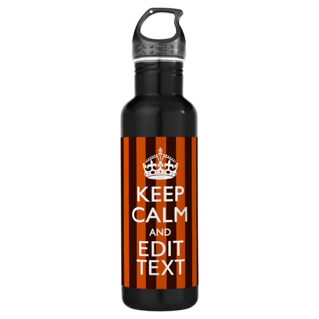 Burnt Orange Personalise This Keep Calm Classic 710 Ml Water Bottle (Front)