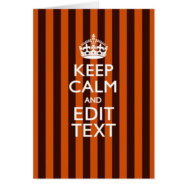 Burnt Orange Personalise This Keep Calm Decor (Front)