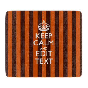 Burnt Orange Personalise This Keep Calm Decor Cutting Board