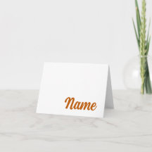 BURNT ORANGE Personalised Thank-you Card