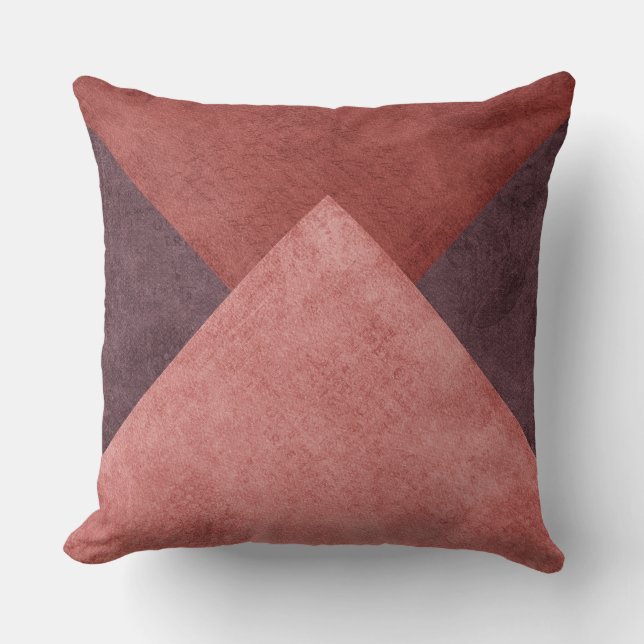 Burnt Orange/Plum reversible Designer Pillow (Front)