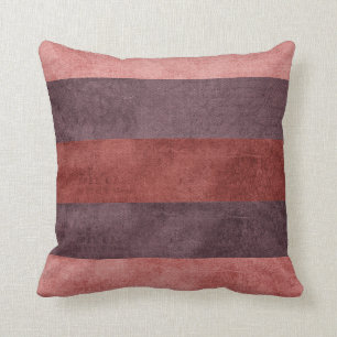 Burnt Orange/ Plum Stripe Rersible Pillow