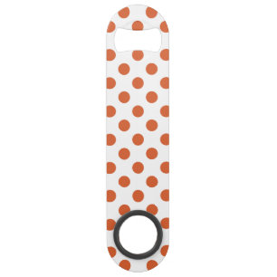 Burnt orange polka dots