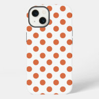 Burnt orange polka dots Case-Mate iPhone case