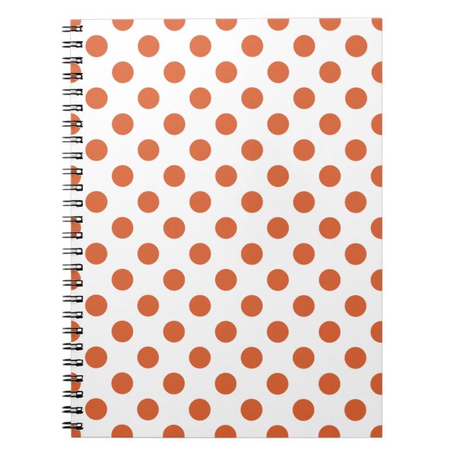 Burnt orange polka dots notebook (Front)