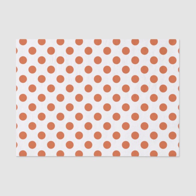 Burnt orange polka dots tissue paper (Front)