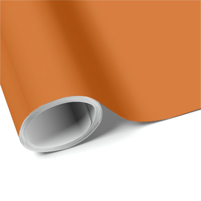 Burnt Orange Premium Colour Matched Wrapping Paper (Roll Corner)