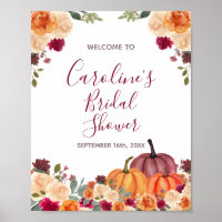 Burnt orange Pumpkin Bridal Baby Shower Welcome