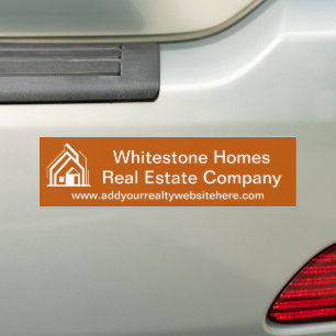 Burnt Orange Real Estate Company Custom Realtor Bumper Sticker