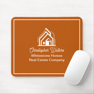 Burnt Orange Real Estate Company Custom Realtor Mouse Pad