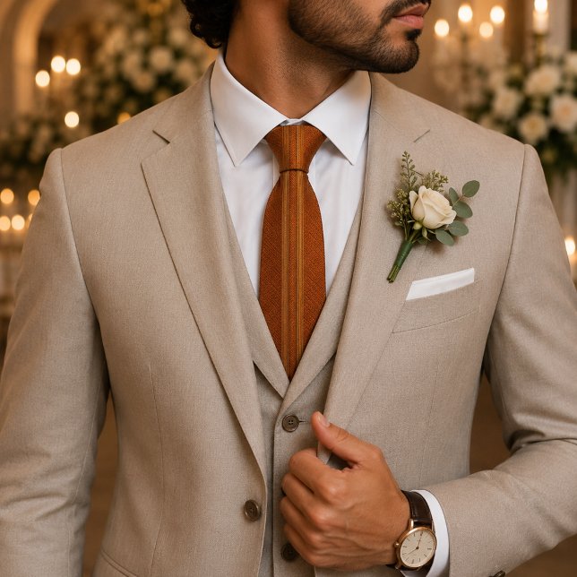 Burnt Orange Regimental Stripe Tie (Creator Uploaded)