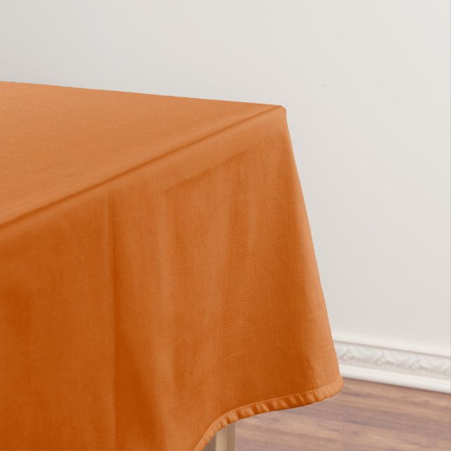 Burnt Orange Rust Housewarming Gift for Him Her Tablecloth (In Situ)