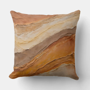 Burnt Orange Rust Terracotta Brown Abstract Cushion