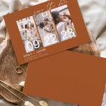 Burnt Orange Save the Date 3 Photo Elegant<br><div class="desc">Elevate your wedding announcement with our Burnt Orange Save the Date 3 Photo Invitation, a stylish and affordable way to set the tone for your special day. This invitation seamlessly blends modern aesthetics with the rich, warm tones of burnt orange, creating an elegant look that captures your love story. With...</div>