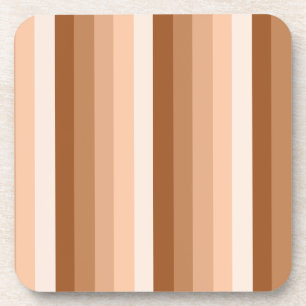 Burnt orange shadow stripes coaster