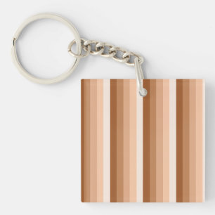 Burnt orange shadow stripes key ring