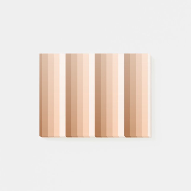 Burnt orange shadow stripes post-it notes (Front)