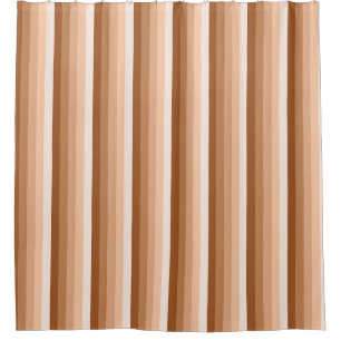 Burnt orange shadow stripes shower curtain