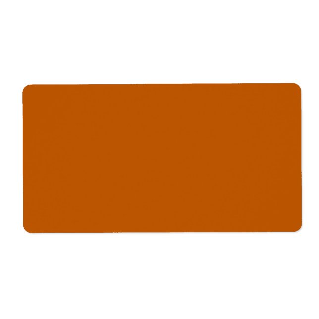 Burnt Orange Shipping Label (Front)